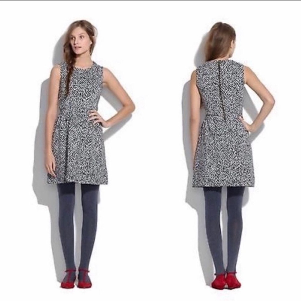 Madewell x Hi Line Black and White Sleeveless A-line Mini Dress